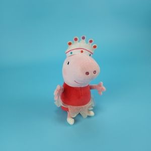 TY 2015 Ballerina Peppa Pig 8" Plush Toy Red Pink